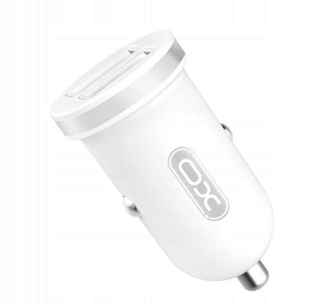 xO car charger TZ08 2x USB 2,1A white + microUSB 017 cable Manufacturer code TZ08