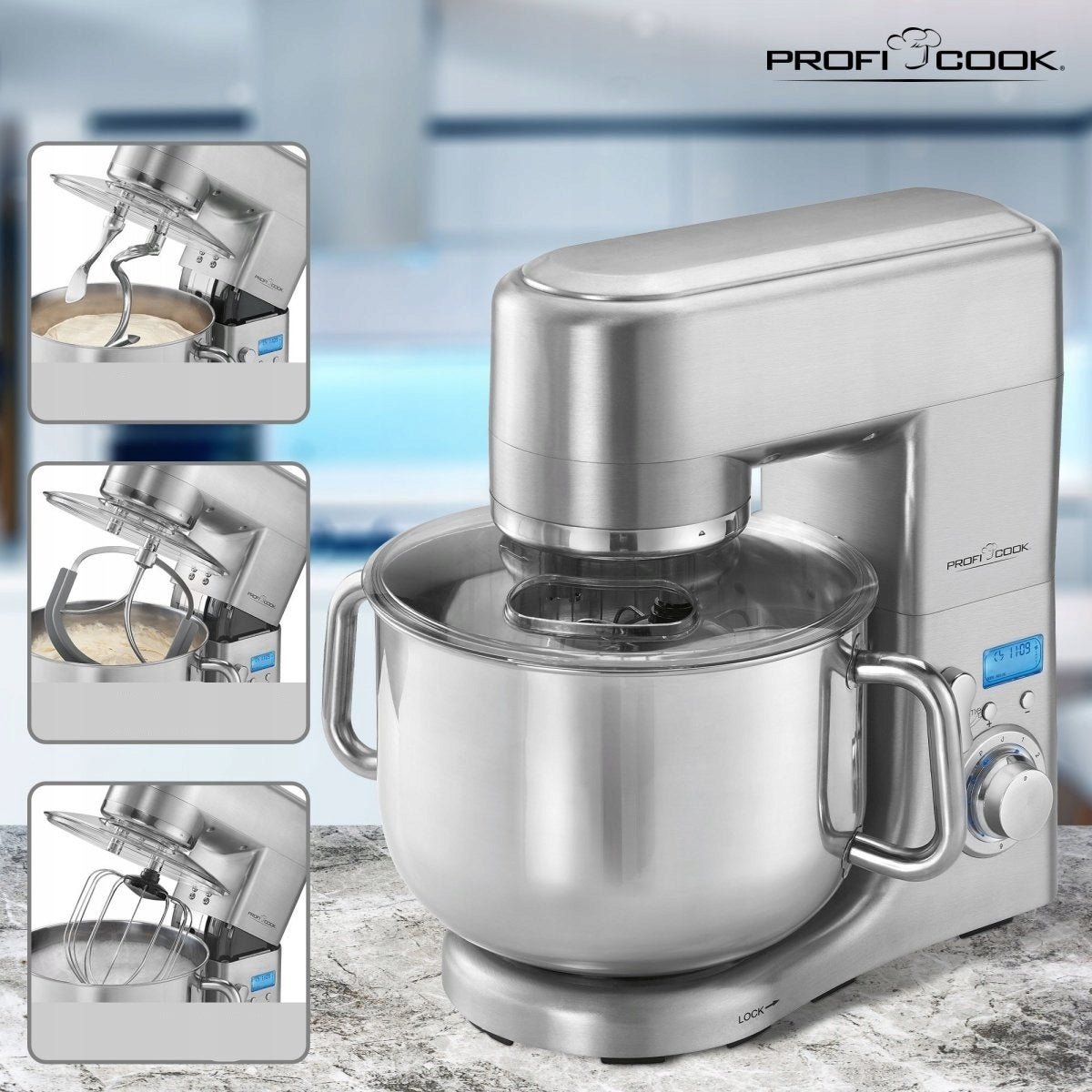 xxl PLANETARY FOOD PROCESSOR blender kneader 10L 1500W 8 speeds Brand Profi Cook