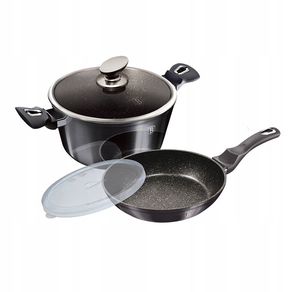 Berlinger Haus puodas ir keptuvė Metallic Line Carbon Pro, 4 dalių